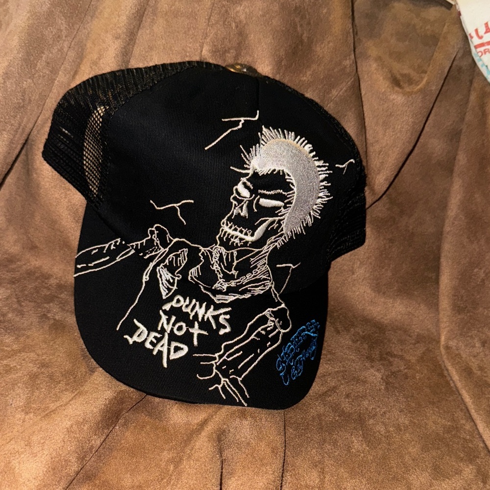 Ed Hardy Black Punk Skeleton Hat